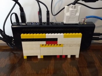 Here's a picture of how the first attempt to create a Lego Docking Station Holder turned out.